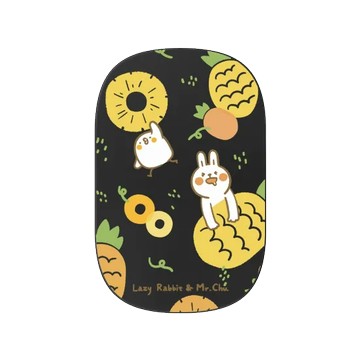 固架 MAX- MagSafe 兼容 黑 - 懶散兔與啾先生 Lazy Rabbit and Mr.Chu - 鳳梨