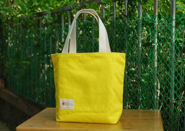 明亮黃馬卡龍手提袋  中型