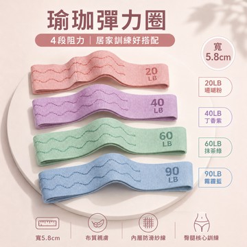 【現貨當天發】瑜珈彈力帶 針織翹臀圈【20-90磅】瑜伽拉力帶 伸展帶  翹臀圈 瑜珈 健身 彈力圈 練腿拉力帶 8OM