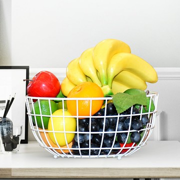 北歐風格水果盤客廳家用茶幾單層大容量簡約現代果籃零食面包框