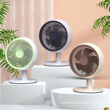 新款臺式電風扇家用大風力靜音臺扇空氣循環桌面小風扇搖頭電扇無