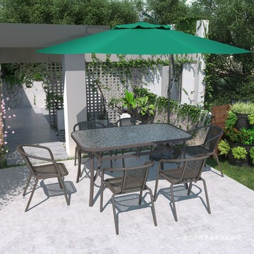 椅鐵藝組合露天室外餐桌椅花園餐桌戶外簡約陽臺休閑桌椅露臺庭院[DD050209]