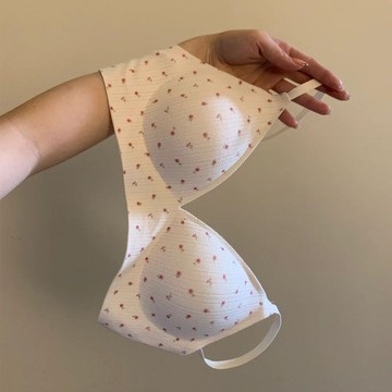 Yummy❥內衣女夏季甜美碎花無痕小胸聚攏裸感軟支撐防下垂收副乳文胸