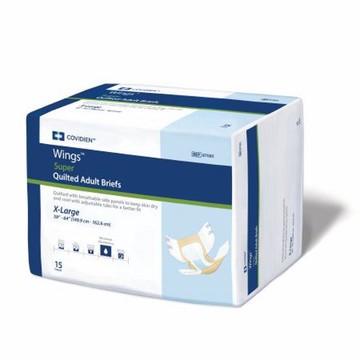 Unisex Adult Incontinence Brief Wings Super Tab Closure XLarge Disposable Heavy Absorbency 15 Bags by Cardinal