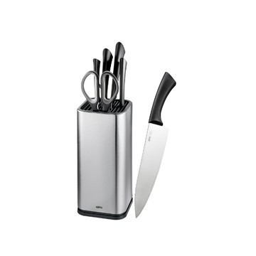 德國 GEFU 廚房主廚刀21cm/刀架2件組