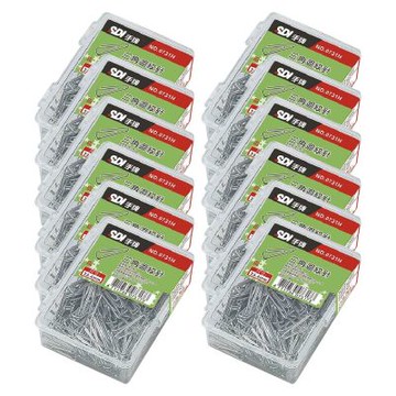 【SDI 手牌】25.4mm  三角 迴紋針 塑膠盒 180支入盒  12盒/組 0731H