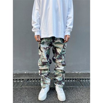 ONPT美式多口袋工裝直筒迷彩休閑褲男拉鏈機能戶外運動休閑長褲潮