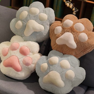 【家寵LOVEHOME】 LOVEHOME 可愛貓爪貓掌暖手枕 抱枕 空調毯 - 不挑色出貨 (送隨機禮物)