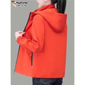 啄木鳥外套女2025春秋新款休閑時尚連帽沖鋒衣高檔夾克棒球服上衣