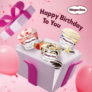 [3日內出貨]💝Happy Birthday🎂【Häagen-Dazs哈根達斯】新經典迷你杯75ml12入組(草莓4淇巧4香草4)🚚 宅配到家 冰淇淋 新品上架  生日禮物 星座