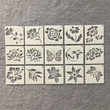繪畫 模板 手帳 鏤空 鏤空繪畫模板 花朵繪畫噴塗繪畫 創意輔助鏤空畫板範本尺
