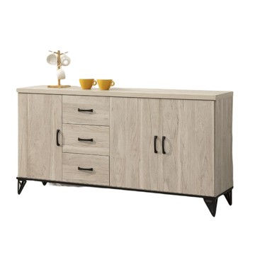 【MUNA 家居】萊德5.3尺木面餐櫃/碗盤櫃下座(共兩色)原切色