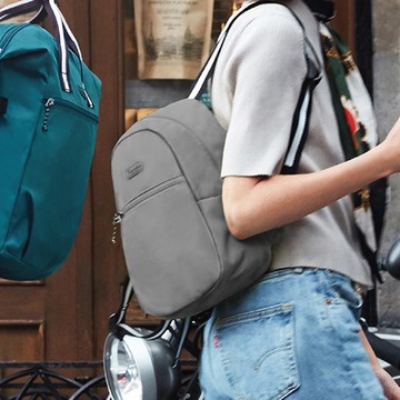 《TRAVELON》Coastal帆布雙層後背包-岩灰S-- 雙肩包 學生包 旅行包