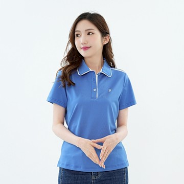 【遊遍天下】女款顯瘦抗UV吸濕排汗機能POLO衫(GS1049)水藍
