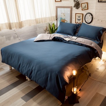 棉床本舖｜羅蘭(臉書藍) ❱ 60s萊賽爾天絲™-床包+兩用被 - Q4加大床包+兩用被組/含枕套\t