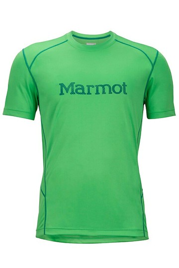 ├登山樂┤美國 Marmot Windridge & Graphic 防曬排汗短袖上衣-綠 # 54300-4771