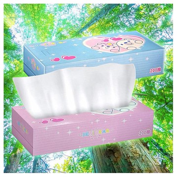 Beni Bear邦尼熊 ~日式盒裝面紙(200抽x60盒／箱) 顏色隨機出貨