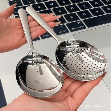 🔥臺灣出貨🔥買完下架】316L不銹鋼湯勺短柄湯勺家用公用分菜分餐酒店漏勺公勺hhfoof
