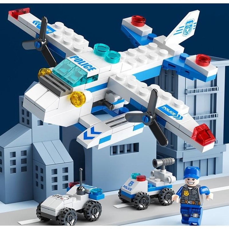 レゴ ブロック 警察 飛行機 キット LEGO 互換品 | LINEショッピング