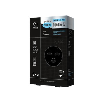 我的心機積雪草分子酊保濕黑面膜6入