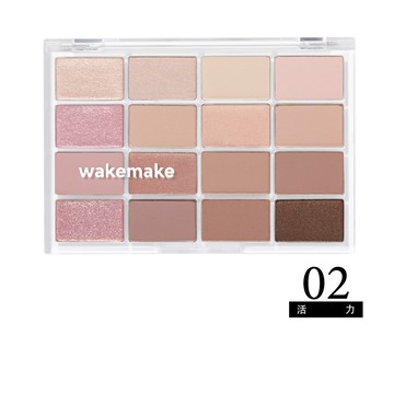WAKEMAKE唯可魅 量身訂製柔光16色眼影盤-02活力