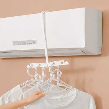家用折疊式冷氣機晾衣架/室內曬衣架-3入 單一規格