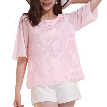 蘭陵(4入)清新雅麗雪紡造型上衣M03-15