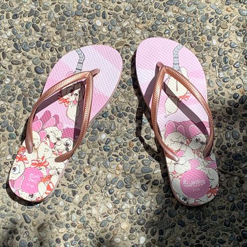 女生狗狗法鬥夾腳拖鞋 軟Q防滑情侶人字拖鞋 汪來汪趣   夾娃娃機