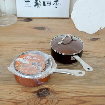 外貿出口美國涂層不沾奶湯鍋20厘米燃氣灶電磁爐通用