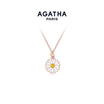 【不上架】AGATHA/璦嘉莎雛菊項鏈法式優雅女鎖骨鏈高級感輕奢