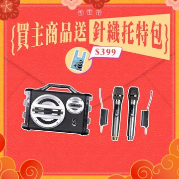 【ifive】戶外手提卡拉OK音響SK055-無線麥克風組合