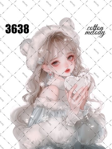 original sticker no.3638 人物貼紙 原創貼紙 原創人物貼紙 裝飾貼紙 cotton melody