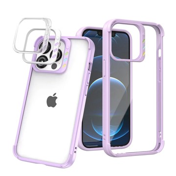 JTLEGEND iPhone 13 Pro 6.1吋 QCam軍規防摔保護殼 手機殼 附鏡頭防護圈(薰衣草紫)