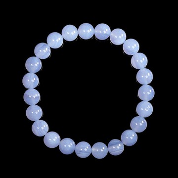 【正佳珠寶】藍紋瑪瑙 高品老礦藍紋瑪瑙 9mm 瑪瑙手珠