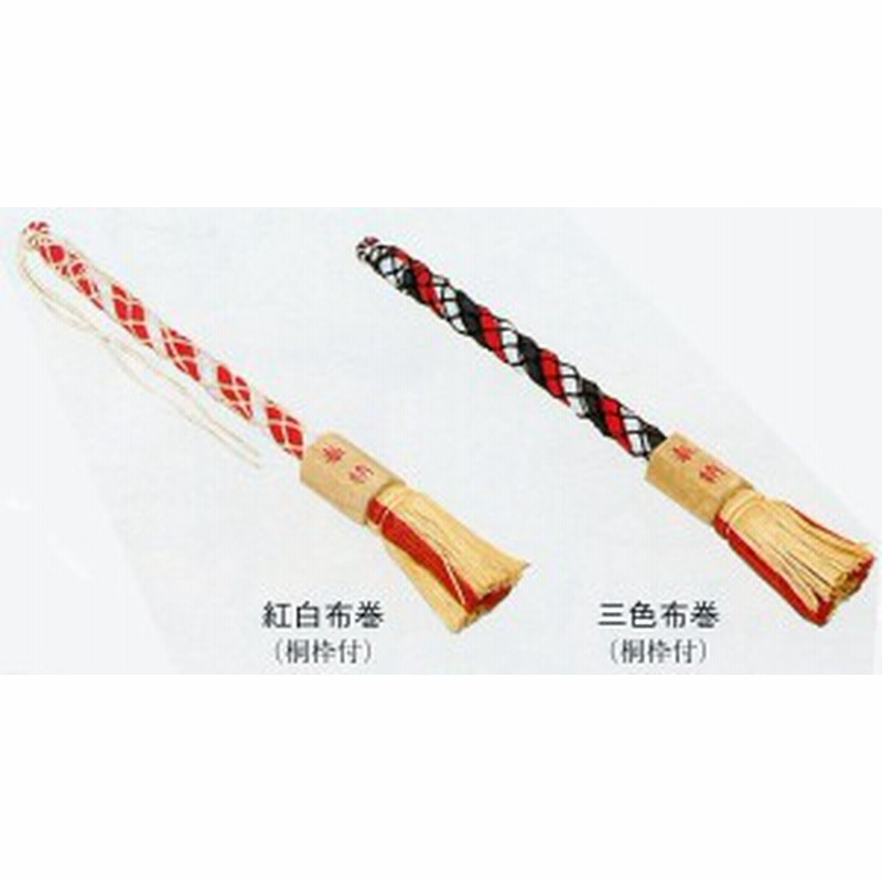 鈴紐 紅白 三色 布巻網桐枠付長さ105センチ 縄径1 4寸 4 2センチ 夏目撞木別売り 通販 Lineポイント最大1 0 Get Lineショッピング