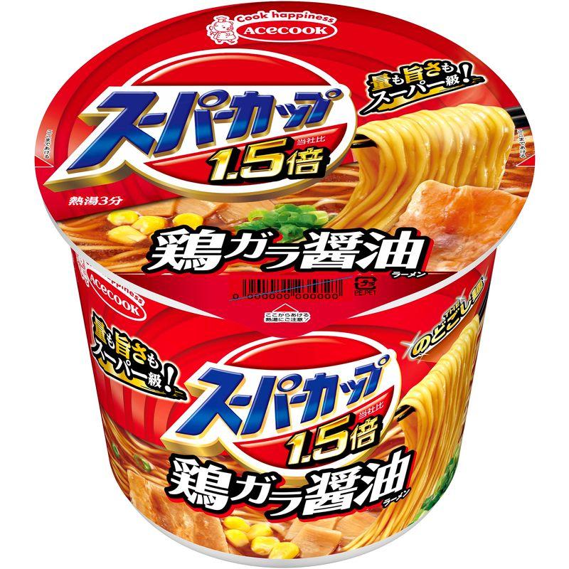 エースコック スーパーカップ1.5倍 しょうゆラーメン 109g×12個