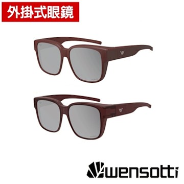 《Wensotti》Wi3756 偏光外掛式太陽眼鏡/護目鏡 (偏光鏡片/墨鏡/運動眼鏡/近視/路跑/單車/自行車)