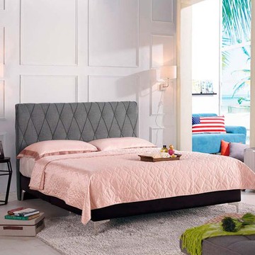 法莉嘉6尺雙人床(灰色布)