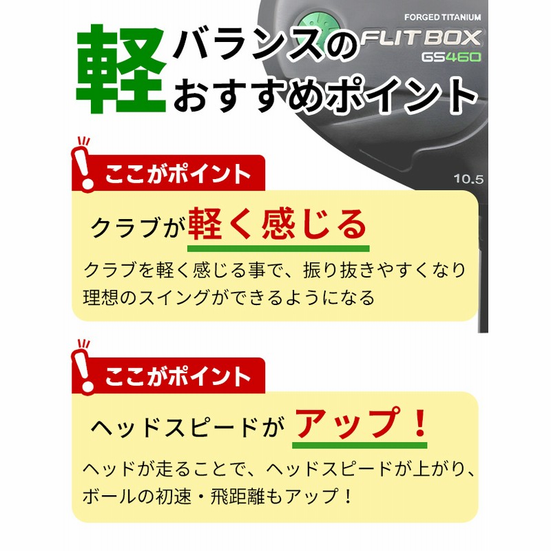 ドライバー メンズ (FD-60：標準シャフト) FLIT-BOX GS460