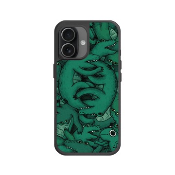 iPhone 17 SolidX 黑 - 怪奇事物所 Incrediville - 肥尾鱷魚密集恐懼症