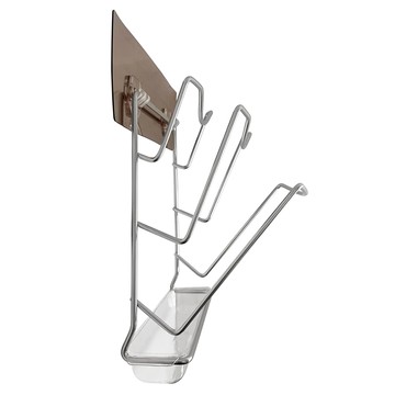 Easy 易立家 304不鏽鋼三層鍋蓋架 附貼片  防水免釘防鏽  銀色  1個