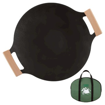Vilivin 露營用鑄鐵烤盤 + 專用收納包  33cm  1組
