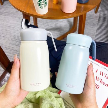 保溫杯女士便攜創意個性潮流大容量水杯子瓶ins簡約學生小巧可愛