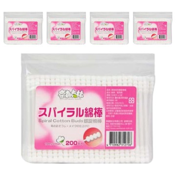 奈森克林 螺旋棉棒  200支  5包