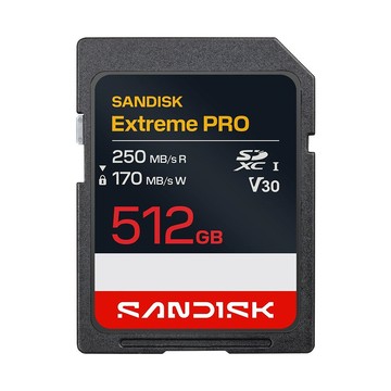 【SanDisk】Extreme PRO 512G SDXC UHS-I U3 V30 相機用記憶卡