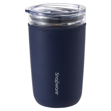Corelle Brands 康寧餐具 SNAPWARE 雙層隔熱芯享杯550ml-沉靛藍  沉靛藍  1個  550ml