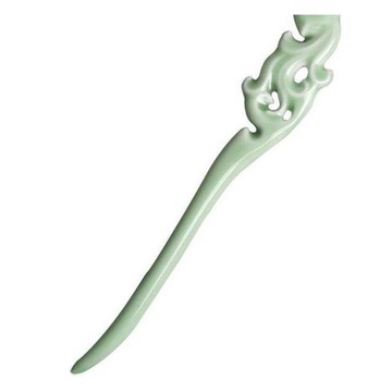 多多新款包郵中國風陶瓷發簪古風青釉簪子古典盤發飾品陶瓷首飾 z803