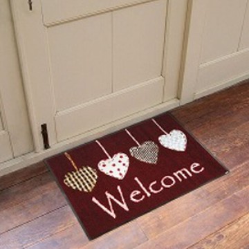 kleentex｜居家設計地墊-Cottage hearts red 50X75CM