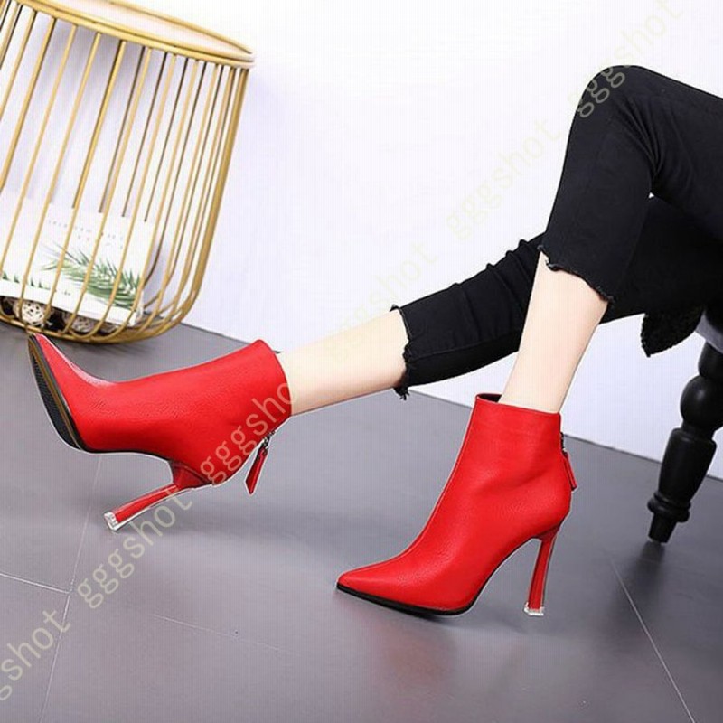 ショートブーツ ピンヒール バックジップ 可愛い ブーティ ピンヒール 大きいサイズ アンクルブーツ ハイヒール ブーティー レディース靴 ポインテッドトゥ 通販 Lineポイント最大0 5 Get Lineショッピング