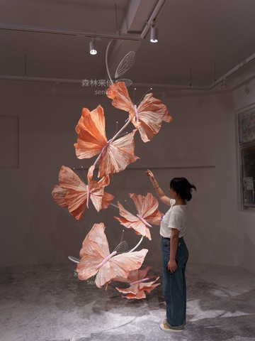 室內裝飾蝴蝶紙藝花布置手工立體道具舞臺婚禮婚慶櫥窗美陳擺件